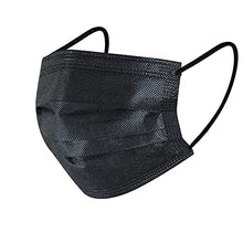 Load image into Gallery viewer, 50Pcs Disposable Face Masks, 3 Ply Disposable Masks, Black Face Mask
