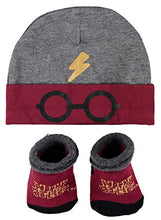 Load image into Gallery viewer, Harry Potter Infant Boys Baby Beanie Hat and Baby Bootie Socks Gift Set 0-12 Months
