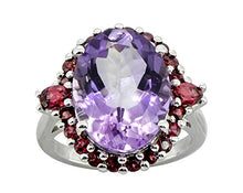 Load image into Gallery viewer, YoTreasure 9.91 Cts. Pink Amethyst Solid 925 Sterling Silver Cluster Ring
