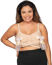 Load image into Gallery viewer, Sublime Busty Hands Free Pumping Bra | Patented All-in-One Pumping &amp; Nursing Bra with EasyClip for F, G, H, I Cup (Beige, XXX-Large-Busty)
