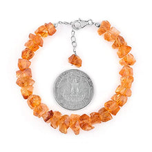 Load image into Gallery viewer, InfinityGemsArt Raw Madeira Citrine Bracelet for Women, Birthstone, Natural Gemstone Rough, Dainty Handmade Jewelry, Chakra Energy Healing Crystals, 925 Sterling Silver Chain 8 inch
