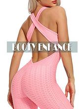 Load image into Gallery viewer, SEASUM Women Texture Bodysuit Sleevesless Sport One-Piece Backless Sexy Slimming Bodycon Rompers Jumpsuit XL
