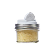 Load image into Gallery viewer, Jarware Spice Lids for Regular Mouth Mason Jars, Set of 2, Black and White
