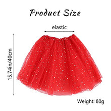 Load image into Gallery viewer, Women's LED Skirt Luminous Star Ballet Tutu Skirts Layered Mesh Tulle Skirt Light Up Dance Skirts Elastic Princess Skirt Party Carnival Costume (Red)

