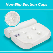 Load image into Gallery viewer, Bath Pillow (Premium Quality), Luxury Bathtub Pillow Rest (Powerful Suction Cups), Bath Pillows for Tub Neck and Back Support, Spa Pillow for Bathtub (Breathable 3D Mesh), Hot Tub Pillow (Head)
