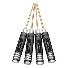 Load image into Gallery viewer, HRB 4pcs 1.5mm 2.0mm 2.5mm 3.0mm Hex Screw Driver Set Titanium Hexagon Screwdriver Wrench Tool Kit for Multi-Axis FPV Racing Drone RC Quadcopter Helicopter Car Models
