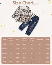 Load image into Gallery viewer, SANMIO Girl Clothes Outfits, Cute Toddler Baby Ruffle Sleeve Floral T-Shirt Tops with Ripped Jeans Pants Set
