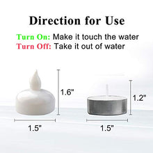 Load image into Gallery viewer, Homemory 24 Pack Waterproof Flameless Floating Tealights, Warm White Battery Flickering LED Tea Lights Candles - Wedding, Party, Centerpiece, Pool &amp; SPA
