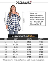 Load image into Gallery viewer, MONNURO Womens Plus Size 3/4 Sleeve V Neck Button Casual Loose Flowy Swing Tunic Tops Basic Tee Shirts for Leggings(6-Khaki,3X)
