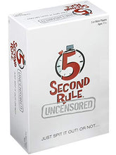 Load image into Gallery viewer, PlayMonster 5 Second Rule Uncensored -- Just Spit it Out... Or Not -- Quick Thinking Party Game -- Adult Humor -- Ages 17+
