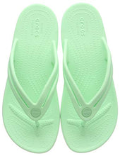Load image into Gallery viewer, Crocs Women's Crocband Flip Flop | Slip On Water Shoes | Casual Summer Sandal, Neo Mint, 7 M US
