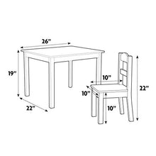 Load image into Gallery viewer, Humble Crew Kids Wood Table &amp; 4 Chair Set, 5-Piece, Espresso
