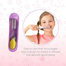 Load image into Gallery viewer, Brusheez Kid's Electric Toothbrush Set - Sparkle The Unicorn - Includes Battery-Powered Toothbrush, 2 Brush Heads, Cute Animal Cover, Sand Timer, Rinse Cup &amp; Storage Base
