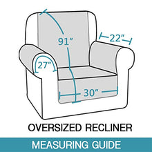 Load image into Gallery viewer, 100% Waterproof Non-Slip Furniture Covers for Leather Recliner Covers for Large Recliner Seat Width Up to 30 Inch Couch Covers with Non Slip Backing (Oversized Recliner: Seat Width Up to 30", Brown)
