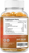 Load image into Gallery viewer, Turmeric Curcumin Gummies with Ginger &amp; Black Pepper Extract, Joint Support and Pain Relief. Anti-Inflammatory, Chews for Adults &amp; Kids, 60 Chewable Gummy Vitamins

