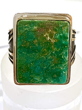 Load image into Gallery viewer, Royston Turquoise Ring Gem Green Turquoise Mens Large Natural 18k Gold &amp; Silver
