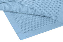 Load image into Gallery viewer, Crover All Season Waffle Premium Thermal Blanket King Size 108"x90" Durable Soft Cozy Breathable Weave Design 100% Cotton, Cashmere Blue
