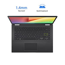 Load image into Gallery viewer, ASUS VivoBook Flip 14 Thin and Light 2-in-1 Laptop, 14” FHD Touch, 11th Gen Intel Core i3-1115G4, 4GB RAM, 128GB SSD, Thunderbolt 4, Fingerprint, Windows 10 Home in S Mode, Indie Black, TP470EA-AS34T
