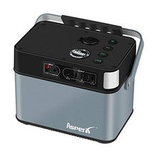Load image into Gallery viewer, AsperX 500W Portable Generator Lithium 140277mAh Power Station, 505Wh CPAP Backup Battery Pack Power Supply 110V AC Outlet, QC3.0 USB, 12V/24V DC, LED Flashlight for Camping, Home, Emergency
