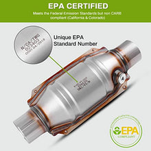 Load image into Gallery viewer, AUTOSAVER88 ATCC0016 2" Inlet/Outlet Universal Catalytic Converter with O2 Port and Heat Shield (EPA Compliant)
