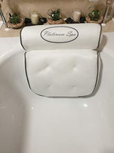 Load image into Gallery viewer, SpaSense Platinum Spa Bath Pillow Luxury Bathtub Suport for Neck and Shoulders 3D Air Mesh Breathable Spa Pillow Washable Head Rest for Bath Relax and Enjoy

