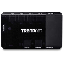 Load image into Gallery viewer, TRENDnet 4-Port USB 3.1 Sharing Switch, TK-U404, 4 x USB 3.1 for Computers, 4 x USB 3.1 for Devices, Flash Drive Sharing, Scanners, Printers, Mouse, Keyboard, Windows &amp; Mac Compatible
