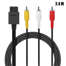 Load image into Gallery viewer, AV Composite Cable - 2.4M 9.5 Feet N64 AV Cable Composite Retro TV Audio Video Standard Cords Wire Cable for Nintendo 64 TV Games HDTV SNES Gamecube GC by FENGWANGLI
