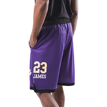 Load image into Gallery viewer, Ultra Game NBA Los Angeles Lakers - Lebron James Mens Active Mesh Basketball Short, Team Color, Large
