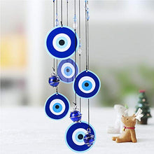 Load image into Gallery viewer, YUFENG Blue Evil Eye Hanging Decoration Ornament Metal Wind Chimes for Home Garden Decoration (Evil Eyes)
