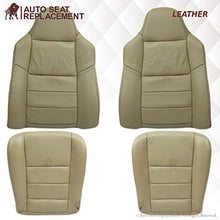 Load image into Gallery viewer, Auto Seat Replacement 2003 2004 2005 2006 2007 Ford F250 F350 Lariat Crew Cab Leather Seat Cover Replacement, F250 Leather Seat Cover, (Driver and Passenger (2 Bottom &amp; 2 Top), Medium Parchment (Tan))
