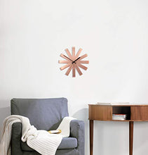 Load image into Gallery viewer, Umbra 118070-880 Ribbon Modern 12-inch, Battery Operated Quartz Movement, Silent Non Ticking Wall Clock, Copper
