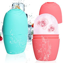 Load image into Gallery viewer, 2 Pcs Ice Roller for Face and Eye, Ice Face Roller Skin Care Gua Sha Tool, Silicone Ice Mold for Face,Facial Ice Roller Skin Care Tool for Face &amp; Eye Puffiness Relief &amp; Remove Fine Lines,Gifts for Her
