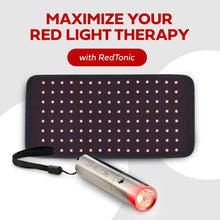 Load image into Gallery viewer, Exerscribe Red Light Therapy for Face and Body Use - RedTonic Handheld LED Infrared Light Device with 630nm, 660nm &amp; 850nm Wavelengths
