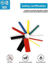 Load image into Gallery viewer, 650 pcs Black Heat Shink Tubing and 650 pcs Colorful Heat Shink Tubing Wire Shrink Wrap UL Approved Ratio 2:1 Electrical Cable Wire Kit
