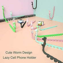 Load image into Gallery viewer, Omio Cartoon Cute Worm Lazy Cell Phone Holder Stand 360 Rotating Bendable Flexible Suction Cup Phone Mount Clamp Creative Lazy Bracket for Galaxy S10/S10+/S10E/S9/Note 9/iPhone XS Max/XR/X/11/8 &amp; More

