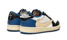 Load image into Gallery viewer, Nike Men's Air Jordan 1 Low OG Sp Travis Scott X Fragment, Sail/Black/Military Blue/Shy P, 7.5
