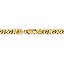 Load image into Gallery viewer, 14k Yellow Gold 6.25mm Solid Miami Cuban Chain Anklet Ankle Beach Bracelet X Inch Necklace Pendant Charm Curb Domed Fine Jewelry For Women Gifts For Her
