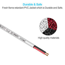 Load image into Gallery viewer, Zarivy 100 Feet 18 Gauge 2 Conductors Red Black Wire with Fire Resistant CL2 White Jacket, 18AWG Hookup Electrical Wire LED Strips Extension Cord Cable for LED Ribbon Lamp Tape Lighting
