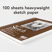 Load image into Gallery viewer, White 400 Series Sketch Pad, 9"x12" Wire Bound, 100 Sheets (1-Pack)
