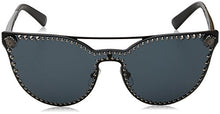 Load image into Gallery viewer, Versace Women's Rock Brow Bar Sunglasses, Matte Black/Grey, One Size
