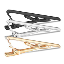 Load image into Gallery viewer, Classic Style Men's Tie Clips, Viaky Neck Ties Necktie Bar Pinch Clip with Gold Silver Black 3 Tone, Best Gifts for Your Father, Lover and Friends in Xmas, Anniversary, Wedding, Party, Meeting

