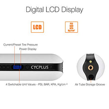 Load image into Gallery viewer, Portable Air Compressor Mini Inflator Electric Pump for Car Bike Tires Shock Rechargeable Li-Ion Battery 150PSI Power Bank Ergonomic and Sleek Design Digital LCD, LED Emergency Light A2 (white)
