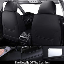 Load image into Gallery viewer, Coverado Front and Back Seat Covers 4 Pieces, Waterproof Nappa Leather Auto Seat Protectors Full Set with Head Pillow, Universal Car Accessories Fit for Most Sedans SUV Pick-up Truck, Black
