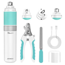 Load image into Gallery viewer, JBONEST Dog Nail Grinder with Quite Low Noise for Large Medium Small Dogs and Cats, Highly Speeds Rechargeable Pet Claw Trimmer with Clipper and File
