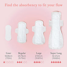 Load image into Gallery viewer, Livlit Regular Size Ultra Thin Sanitary Pads, 100% Organic Cotton from Texas, Powerful Leak Protection, Unscented, Chlorine Free and Absorbency of Feminine Periods, Pads for Women (28 Count)
