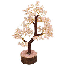 Load image into Gallery viewer, YATHABI Rose Quartz Golden Wire Handmade Gemstone Tree Feng Shui Bonsai for Attracting Positive Energies Crystal Healing Chakra Cleansing &amp; Home Decor Size :- 10-12 Inch Approx
