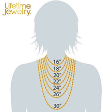 Load image into Gallery viewer, Lifetime Jewelry 7mm Rope Chain Necklace 24k Real Gold Plated for Men &amp; Women (Gold, 26)

