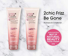 Load image into Gallery viewer, GIOVANNI 2chic Frizz Be Gone Shampoo Anti Frizz Natural Hair Smoothing Formula with Shea Butter &amp; Sweet Almond Oil, Macadamia, Coconut, Sulfate &amp; Paraben Free, Color Safe, 8.5 Fl Oz
