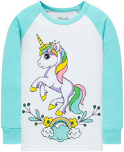 Load image into Gallery viewer, Girls Unicorn Pajamas Spring Children Jammmies Kids Cotton Pants Set Size 8
