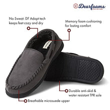 Load image into Gallery viewer, Dearfoams Men's Microsuede Moccasin with Whipstitch Slipper, Coffee, Medium
